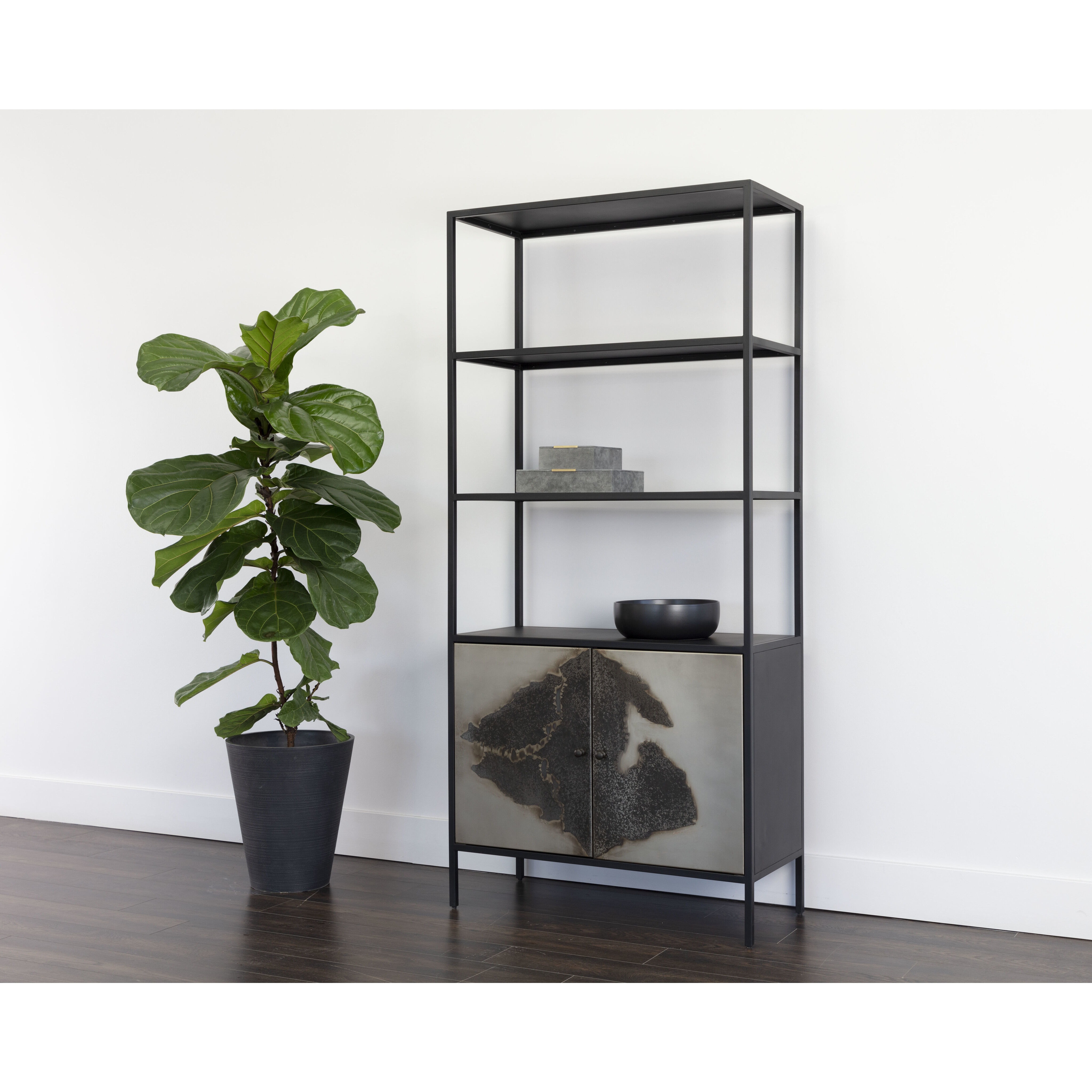 Arlington Black Bookcase